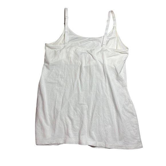 Audden White Adjustable Strap Camisole Tank Top Womens M Cotton Blend 18f - Picture 2 of 4